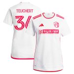 women8217s st. louis city sc cedric teuchert adidas white 2024 the confluence kit replica player jersey | Inter Miami CF Jerseys, Hats, and MLS Fan Gear