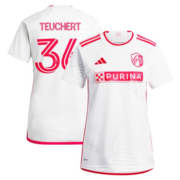 women8217s st. louis city sc cedric teuchert adidas white 2024 the confluence kit replica player jersey | Inter Miami CF Jerseys, Hats, and MLS Fan Gear