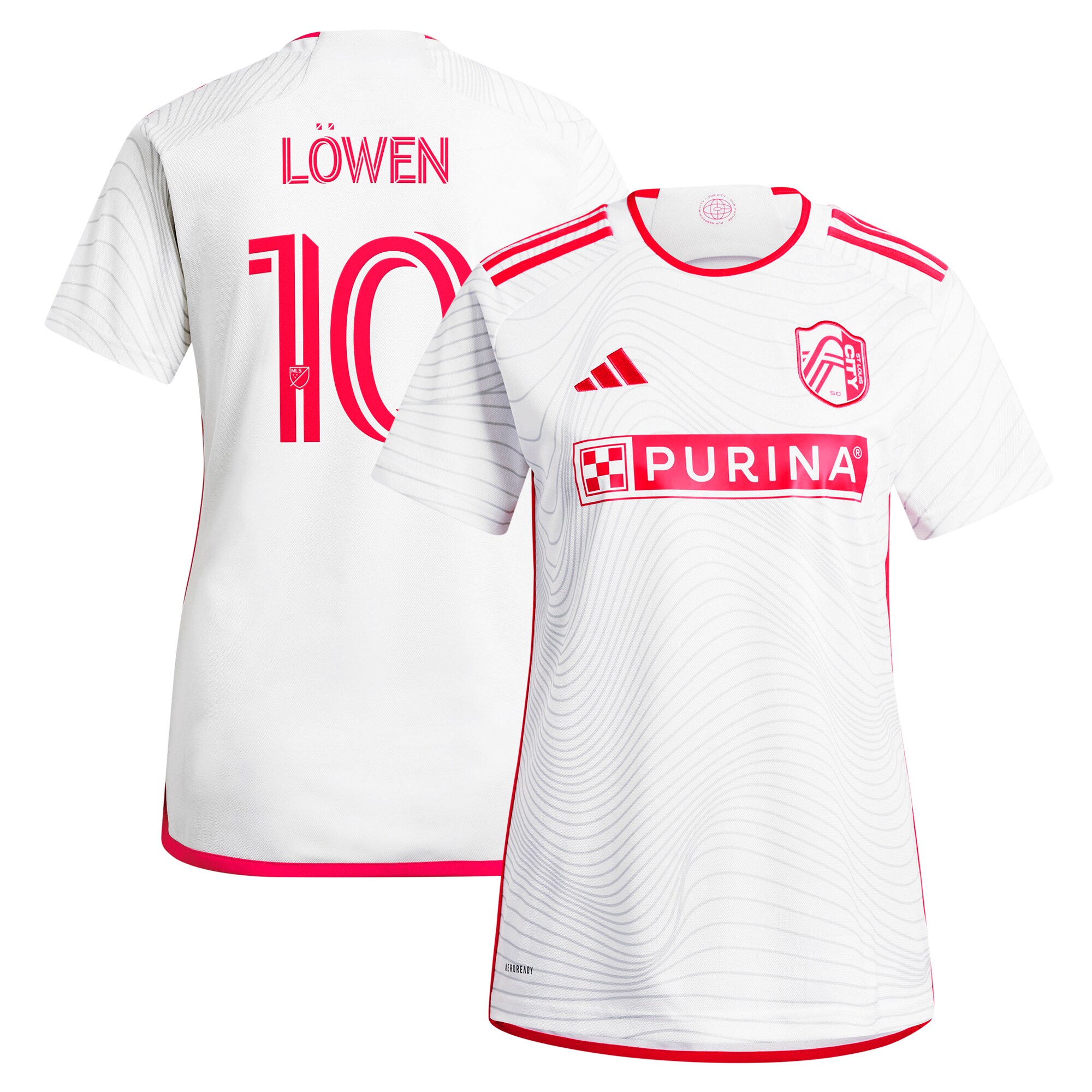 women8217s st. louis city sc eduard löwen adidas white 2024 the confluence kit replica player jersey | Inter Miami CF Jerseys, Hats, and MLS Fan Gear