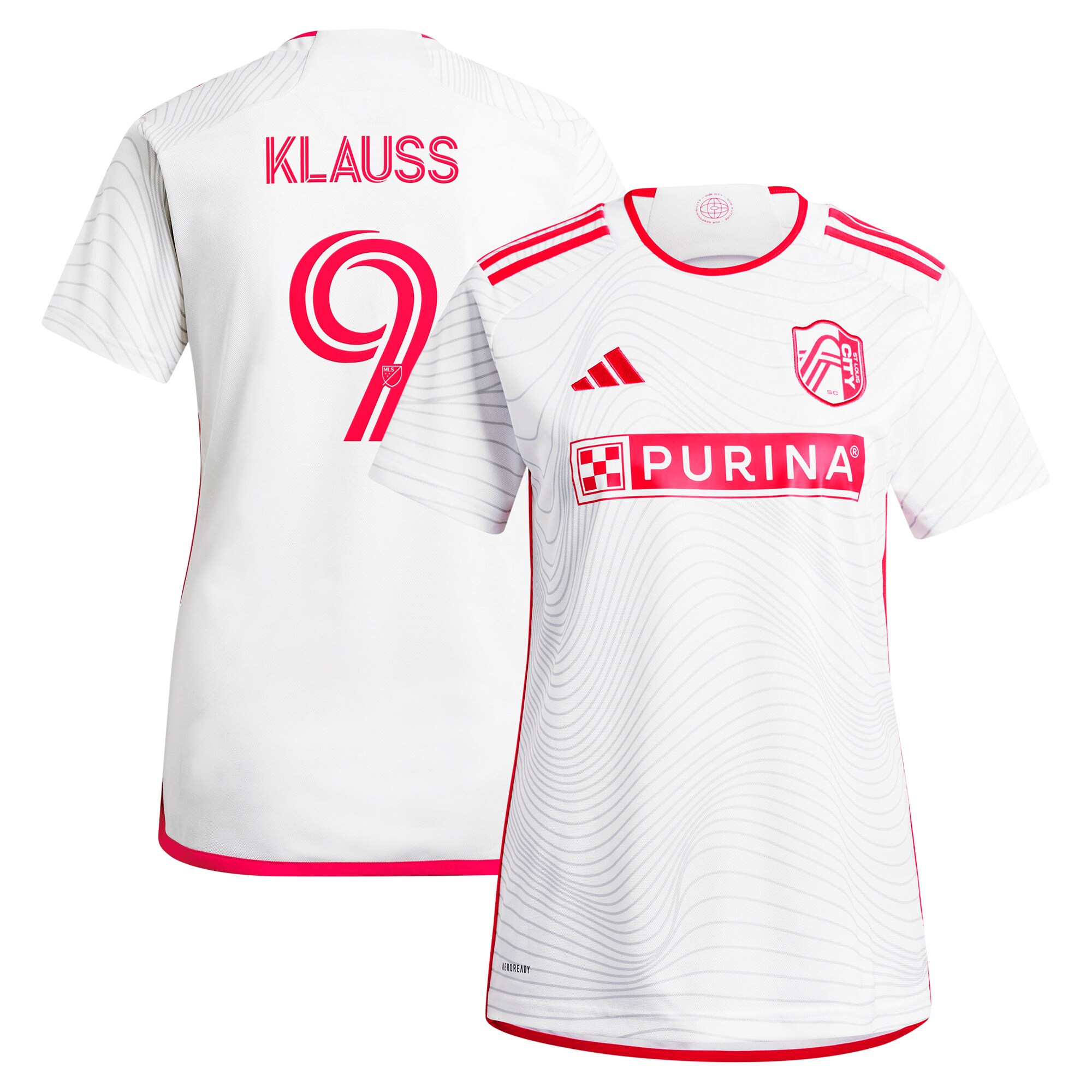 women8217s st. louis city sc joão klauss adidas white 2024 the confluence kit replica player jersey | Inter Miami CF Jerseys, Hats, and MLS Fan Gear