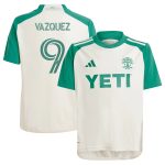 youth austin fc brandon vazquez adidas tan 2024 the armadillo kit replica player jersey | Inter Miami CF Jerseys, Hats, and MLS Fan Gear