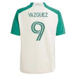 youth austin fc brandon vazquez adidas tan 2024 the armadillo kit replica player jersey | Inter Miami CF Jerseys, Hats, and MLS Fan Gear