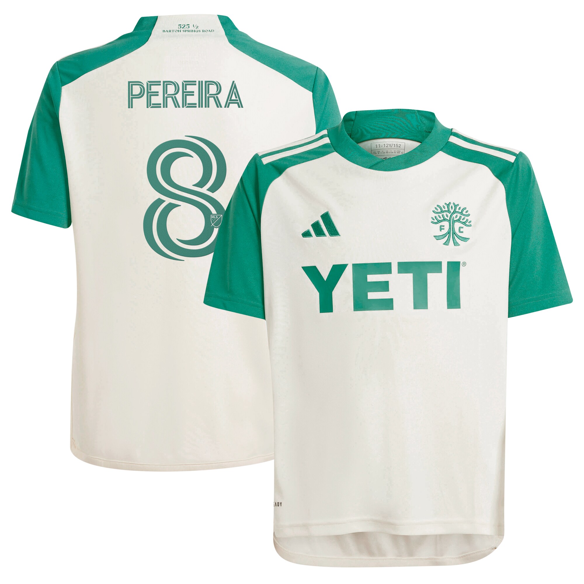 youth austin fc daniel pereira adidas tan 2024 the armadillo kit replica player jersey | Inter Miami CF Jerseys, Hats, and MLS Fan Gear