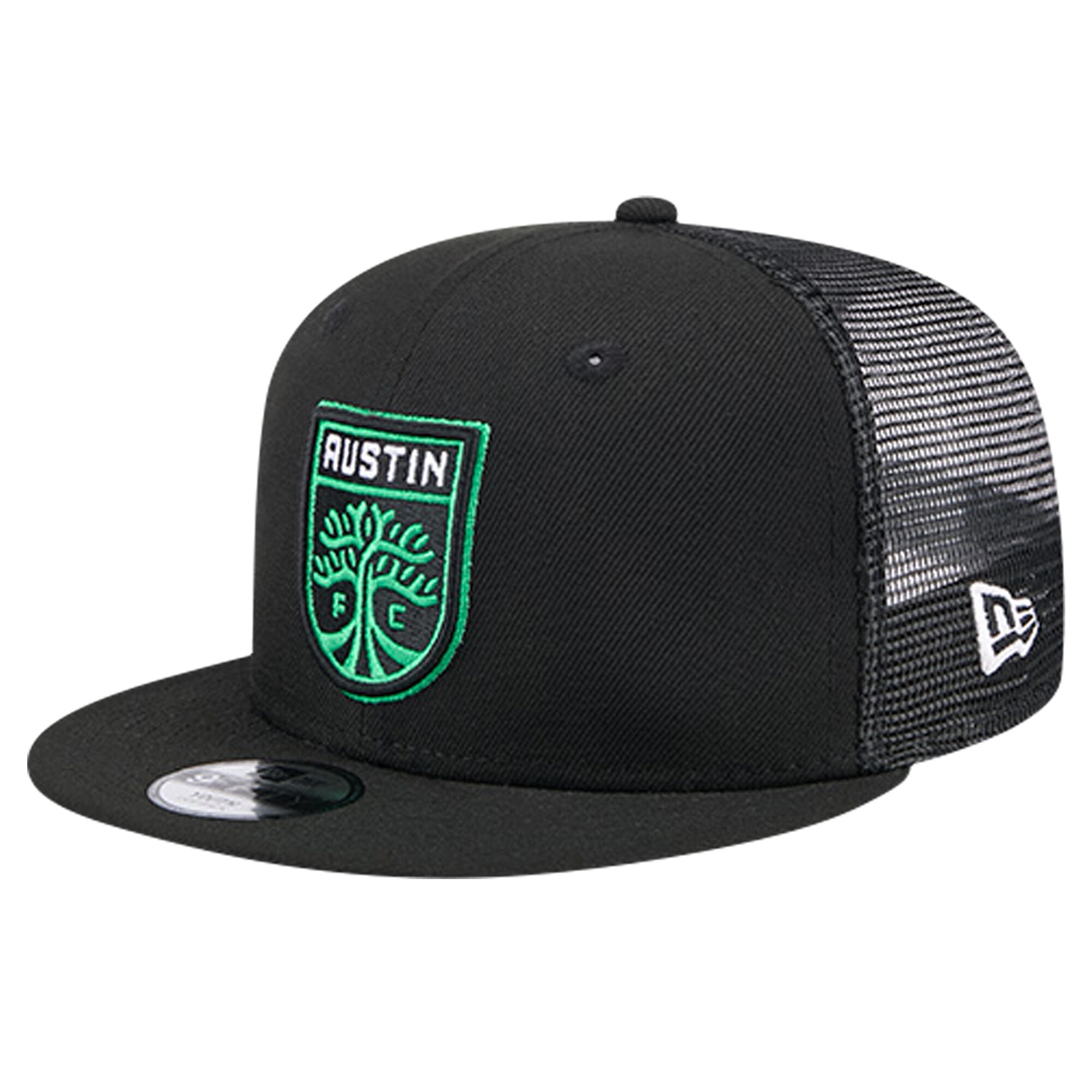 youth austin fc new era black 9fifty snapback trucker hat | Inter Miami CF Jerseys, Hats, and MLS Fan Gear