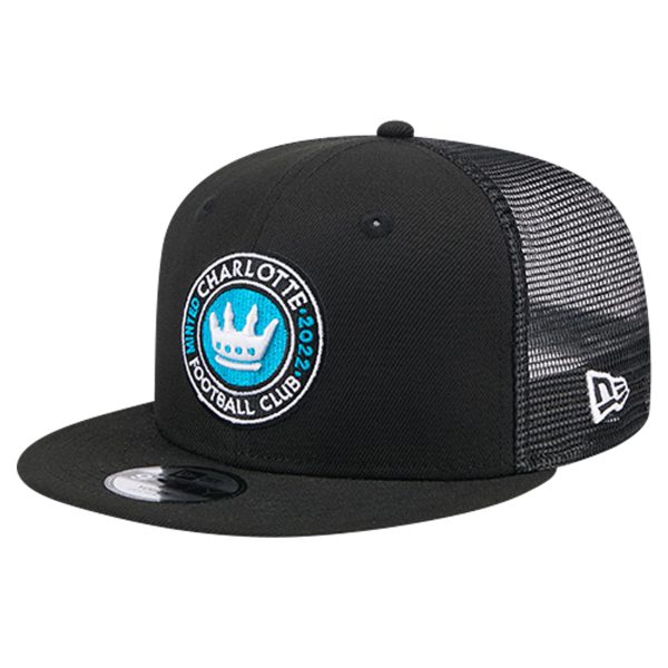 youth charlotte fc new era black 9fifty snapback trucker hat | Inter Miami CF Jerseys, Hats, and MLS Fan Gear