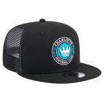 youth charlotte fc new era black 9fifty snapback trucker hat | Inter Miami CF Jerseys, Hats, and MLS Fan Gear