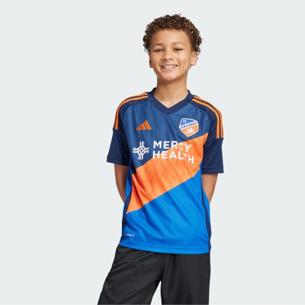 youth fc cincinnati adidas blue 2025 orange and blue legacy kit replica jersey | Inter Miami CF Jerseys, Hats, and MLS Fan Gear