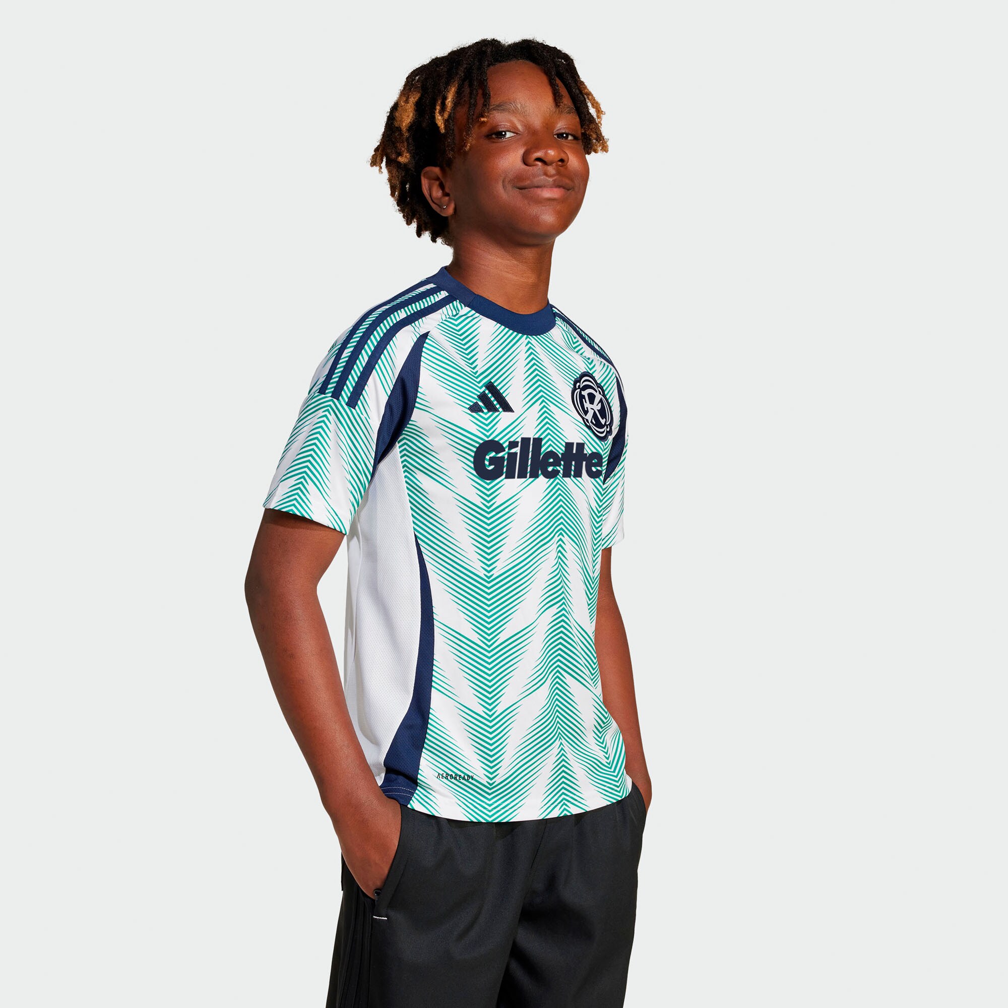 youth new england revolution adidas white 2025 eastern white pine x flag of new england replica jersey | Inter Miami CF Jerseys, Hats, and MLS Fan Gear