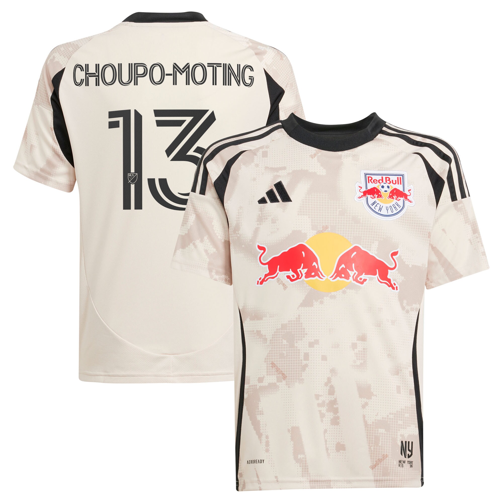 youth new york red bulls eric maxim choupo-moting adidas tan 2025 stone kit replica player jersey | Inter Miami CF Jerseys, Hats, and MLS Fan Gear