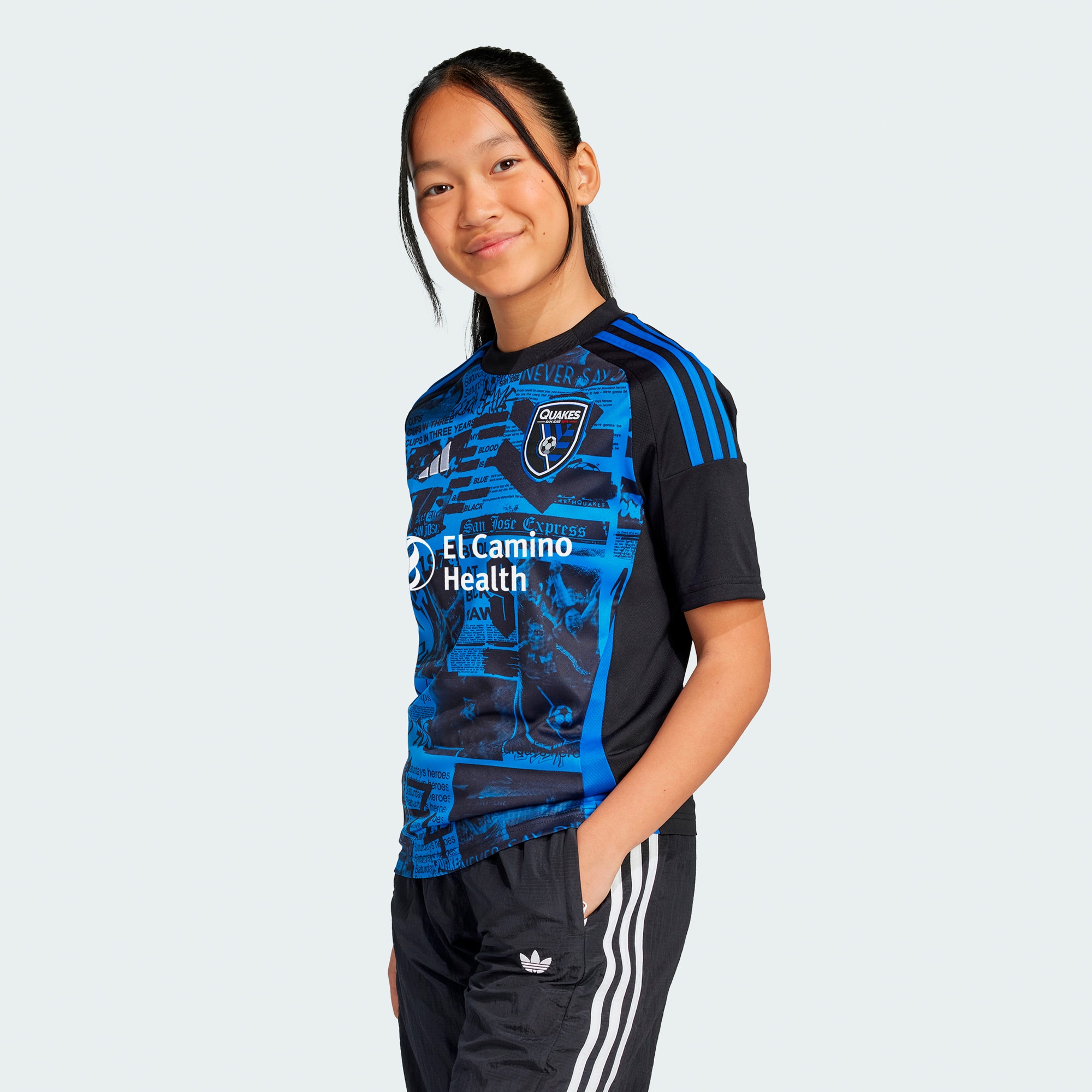 youth san jose earthquakes adidas black 2025 headliner replica jersey | Inter Miami CF Jerseys, Hats, and MLS Fan Gear