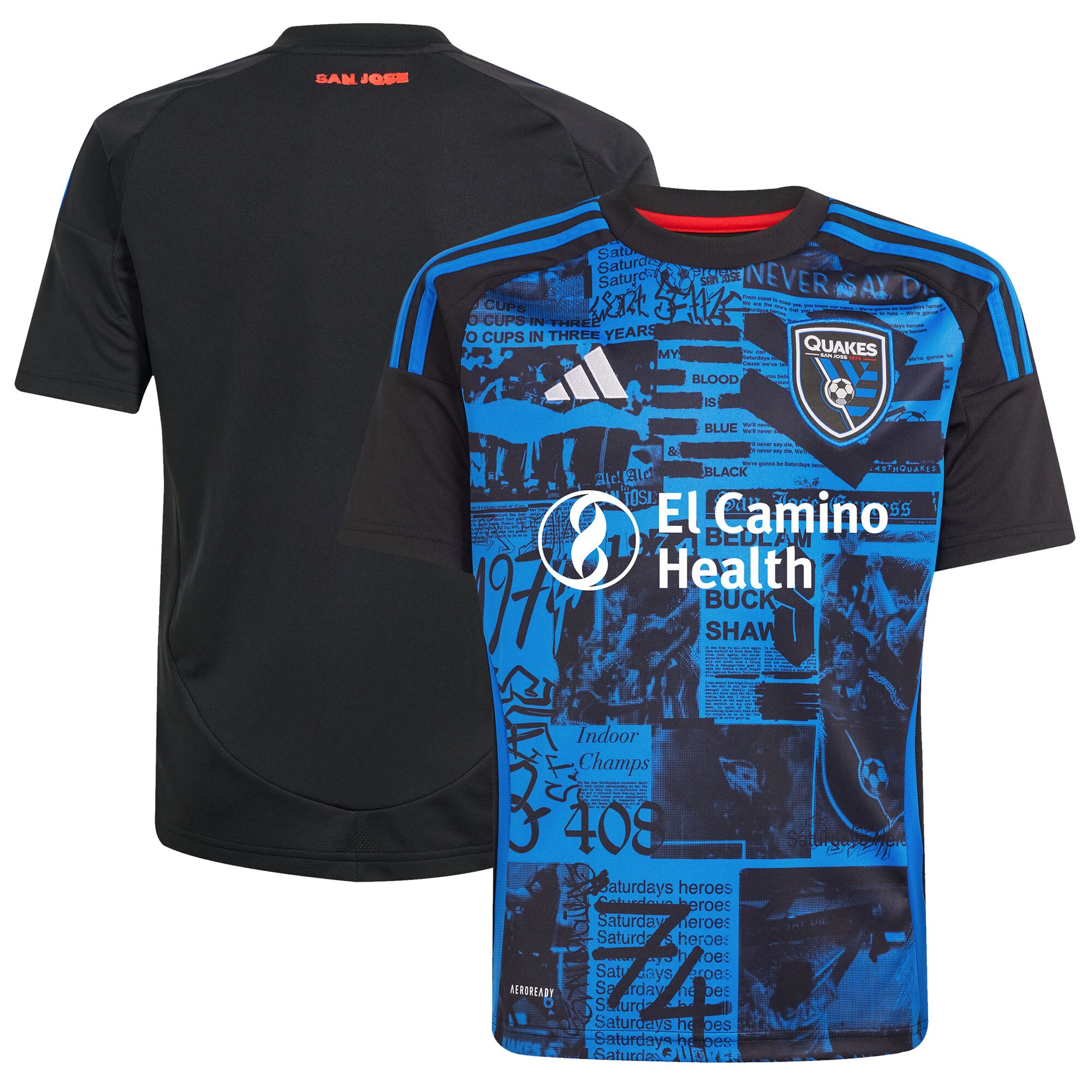 youth san jose earthquakes adidas black 2025 headliner replica jersey | Inter Miami CF Jerseys, Hats, and MLS Fan Gear