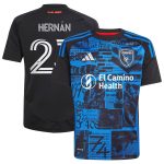 youth san jose earthquakes hernán lópez adidas black 2025 headliner replica player jersey | Inter Miami CF Jerseys, Hats, and MLS Fan Gear