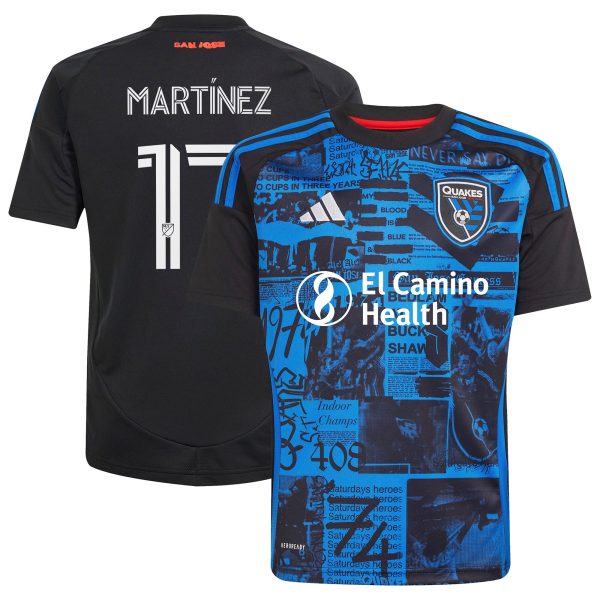 youth san jose earthquakes josef martinez adidas black 2025 headliner replica player jersey | Inter Miami CF Jerseys, Hats, and MLS Fan Gear