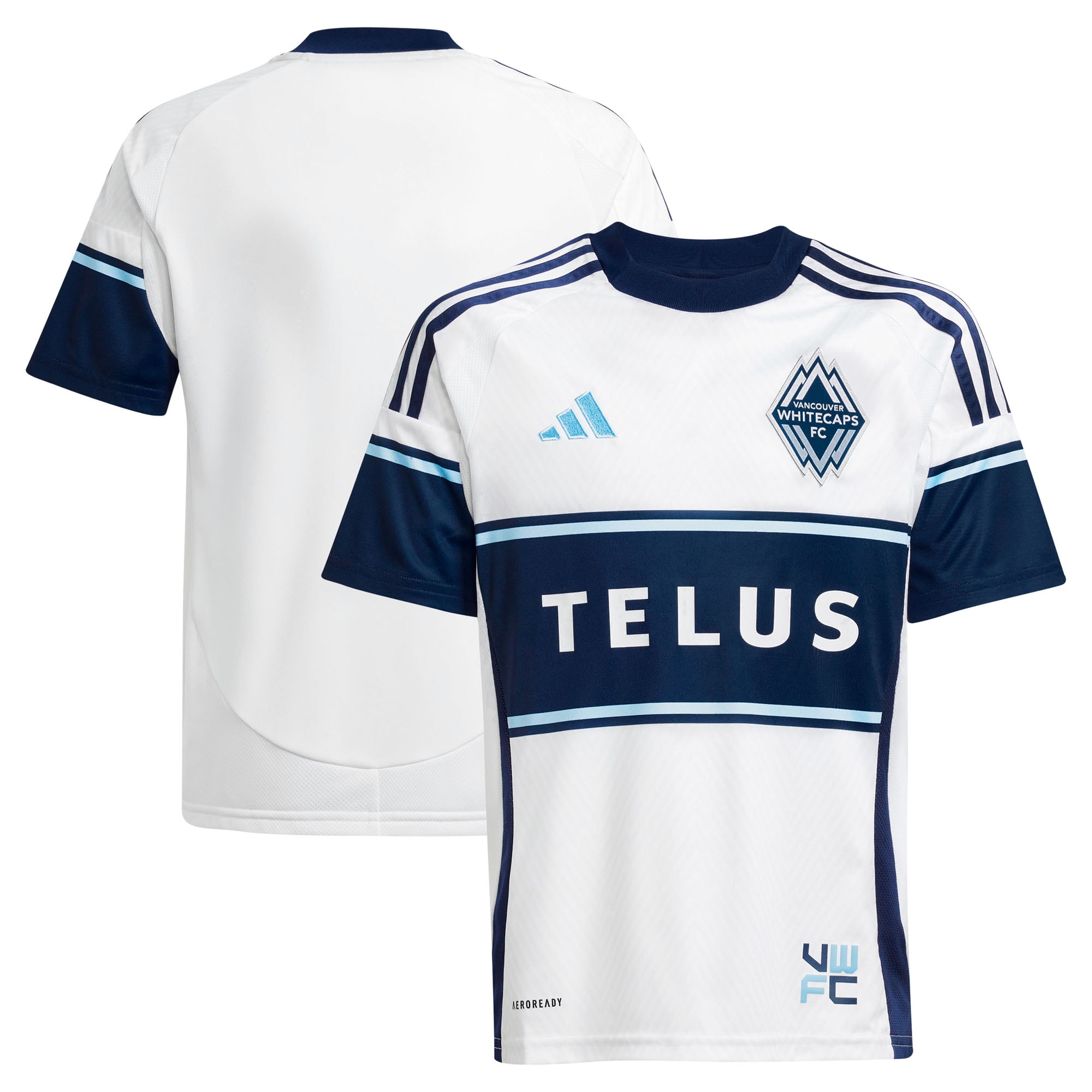 youth vancouver whitecaps fc adidas white 2025 the peak replica jersey | Inter Miami CF Jerseys, Hats, and MLS Fan Gear