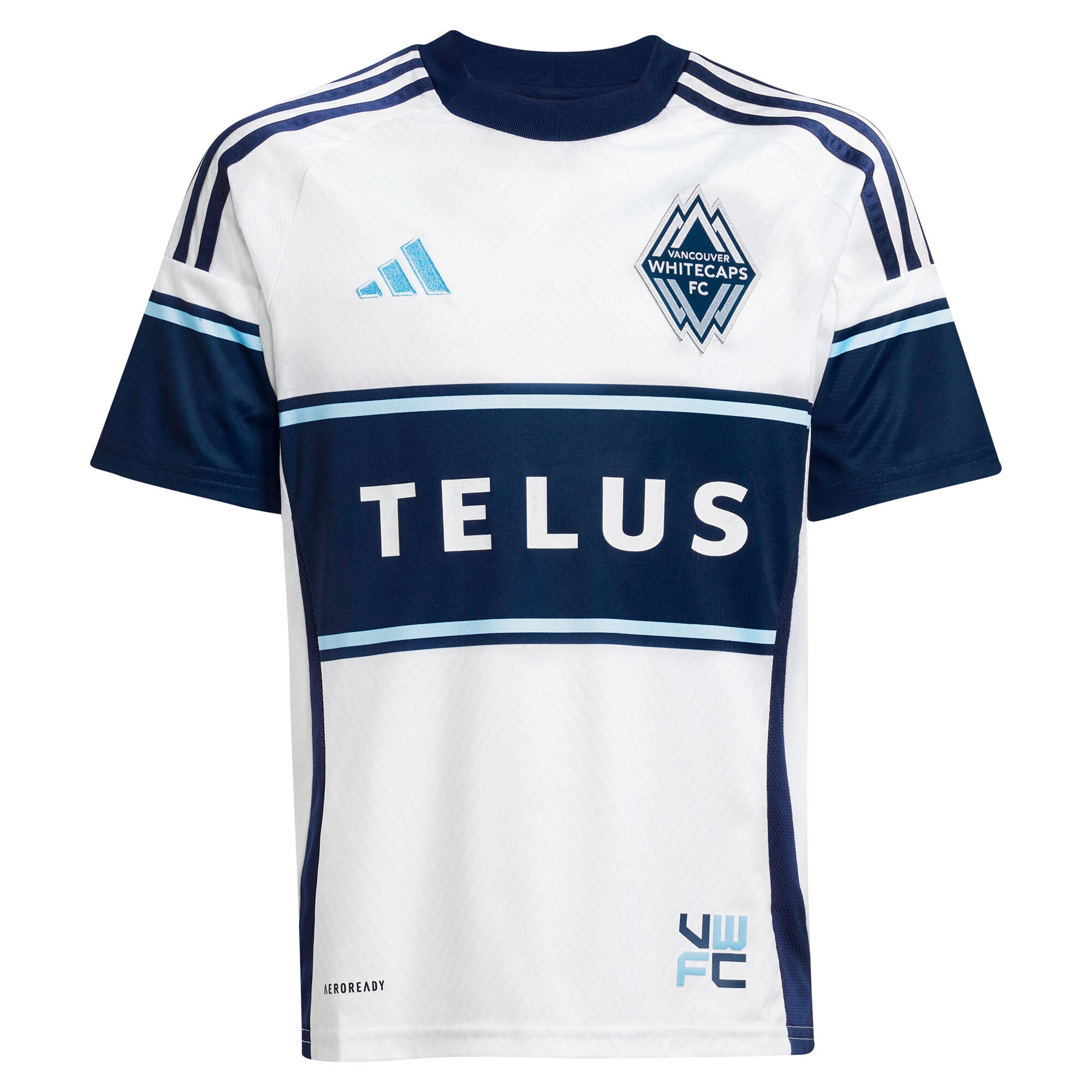 youth vancouver whitecaps fc samuel adekugbe adidas white 2025 the peak replica player jersey | Inter Miami CF Jerseys, Hats, and MLS Fan Gear